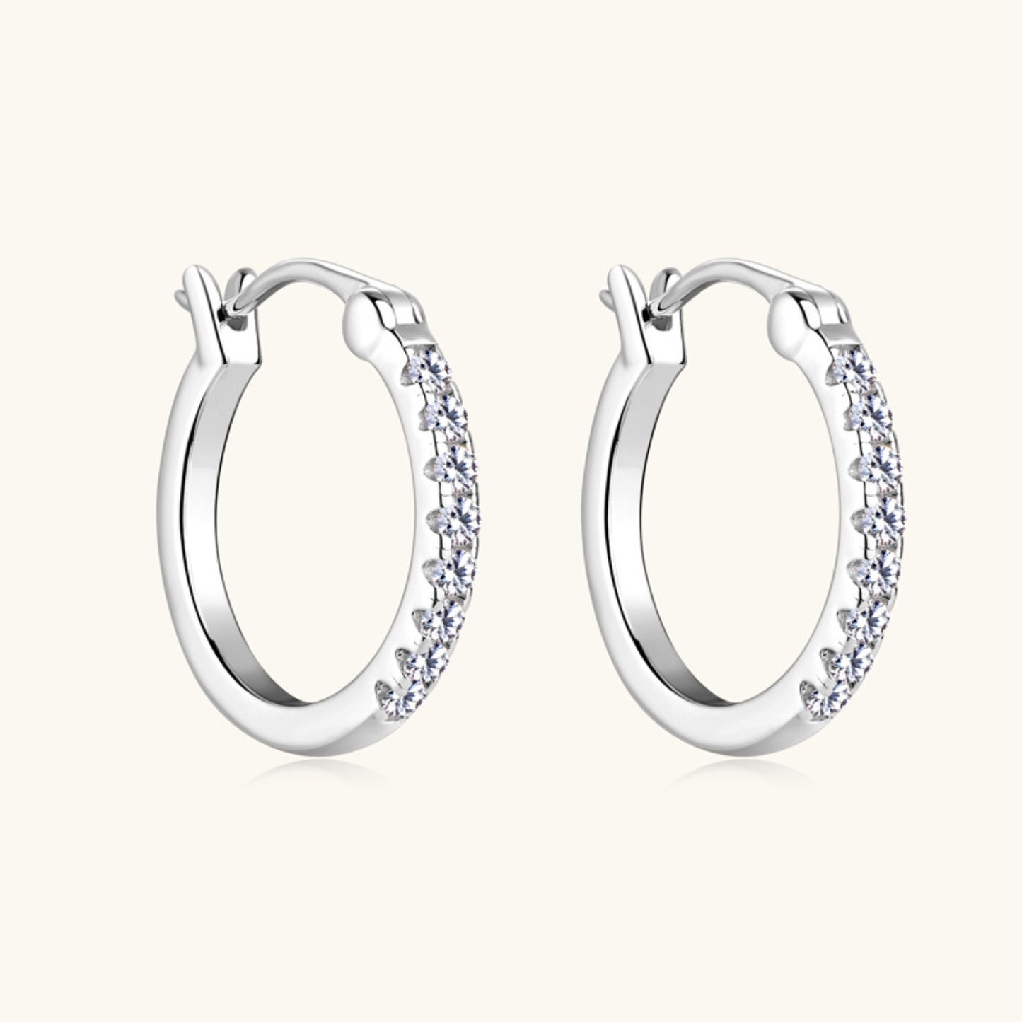 Moissanite Huggie Earrings