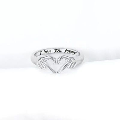 Hand Heart Open Ring