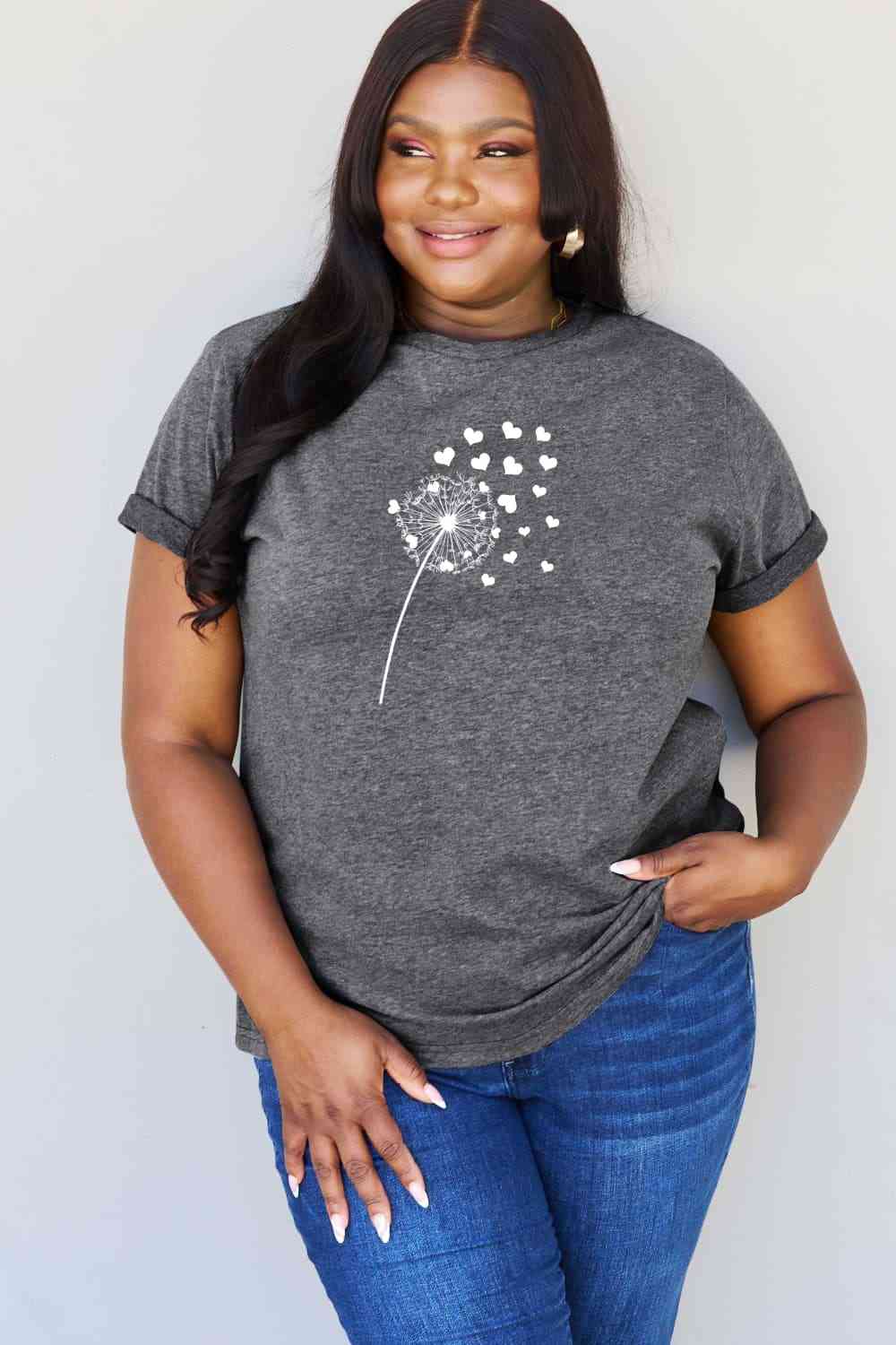 Dandelion Heart Graphic Cotton Tee