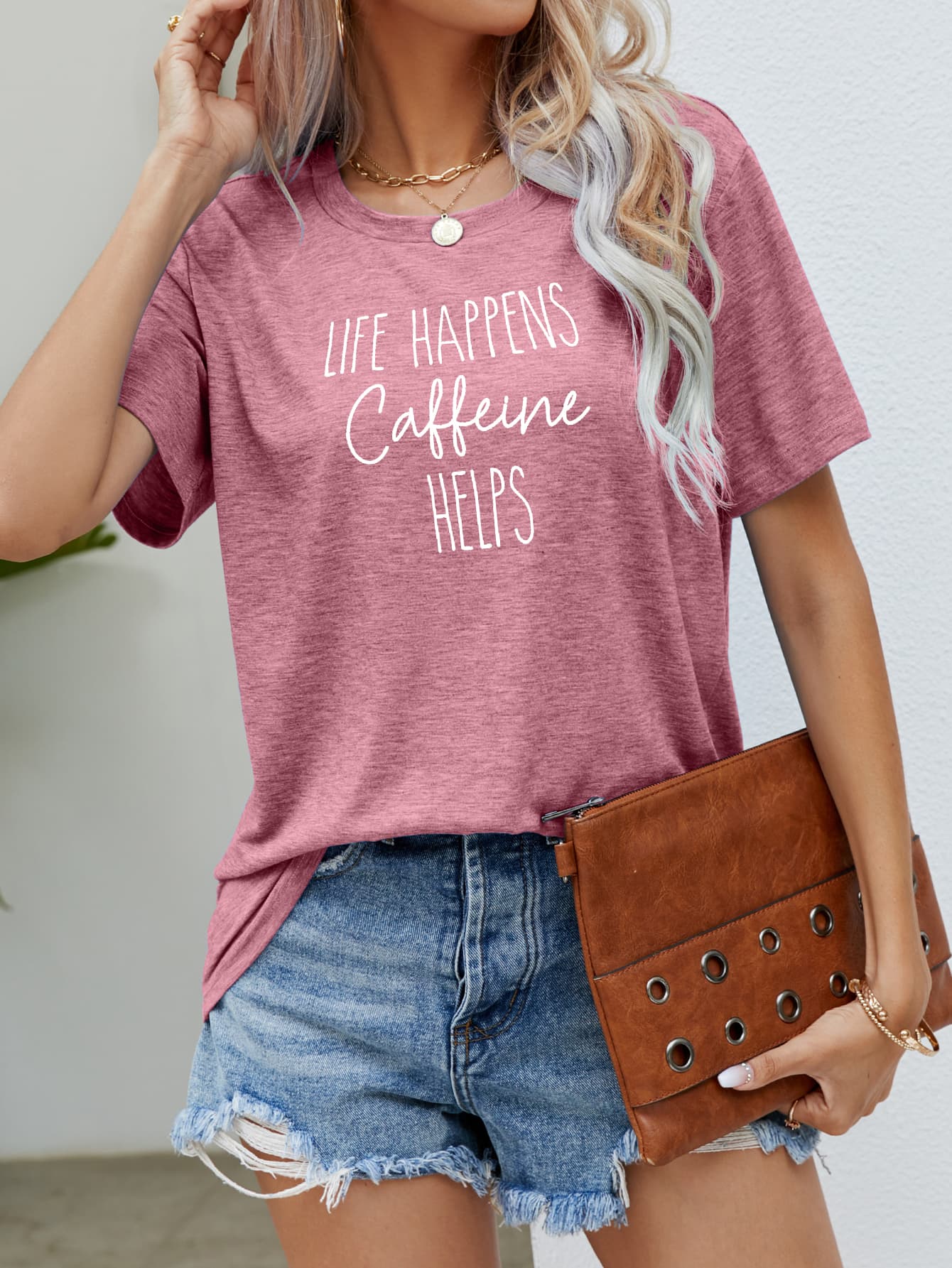 Life Happens Caffeine Helps Graphic Tee