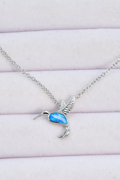 Opal Hummingbird Necklace