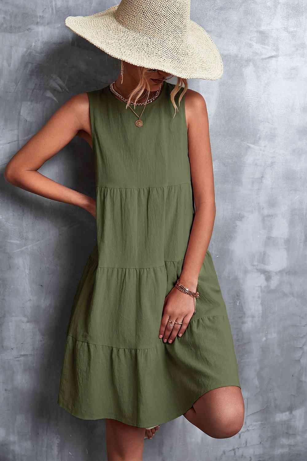 Sleeveless Tiered Dress