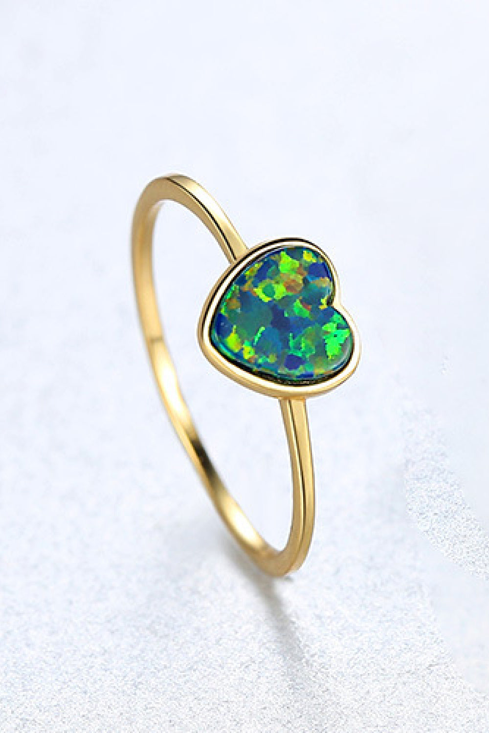 Opal Heart Ring