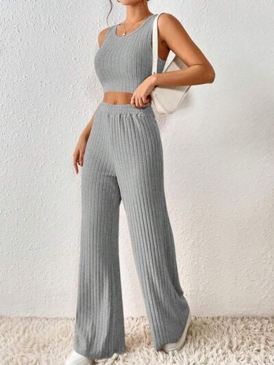 Ribbed Tank and Pants Set